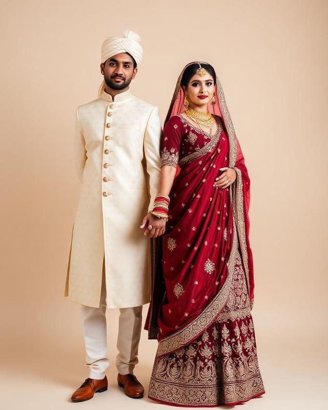 A respectful South Asian couple